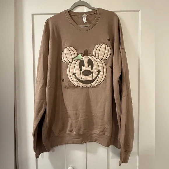 Disney Brown and White Pumpkin Mouse Sweatshirt - Picture 8 of 9